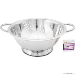 24cm Deep Collander 2 Handle