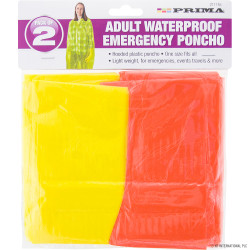 2pk Adult Waterproof Poncho - Rain Coat