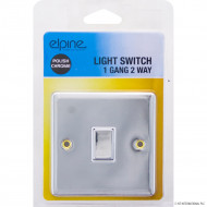 10A 1 Gang 2 Way Switch Chrome