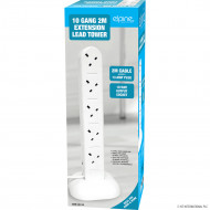 10 Way 2M Tower Extension Lead + Neon