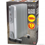 2000w 9 Fin Oil Filled Radiator Heater White