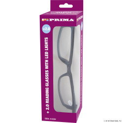 Reading Glasses LED Lighting + 2.0