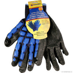 Latex, Polyester+Spandex Shell Gloves 10/XL
