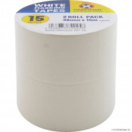 2 Roll Masking Tape White 48mm x 15m