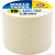2 Roll Masking Tape White 38mm x 15m