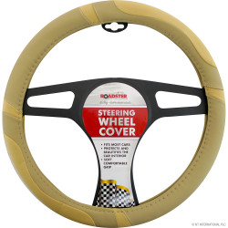 Steering Wheel Cover Beige and Cream